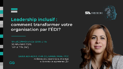 Leadership inclusif : Commenet transformer votre organisation par l'ÉDI ?