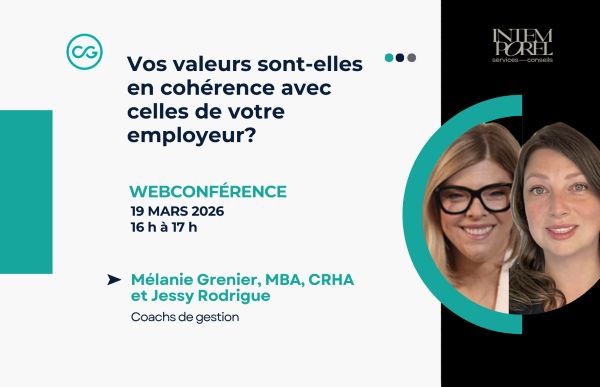 Conférence : Vos valeurs sont-elles en cohérence avec celles de votre employeur?